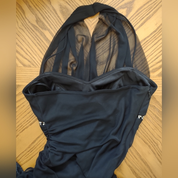 Cache chiffon black sparkle dress - Picture 2 of 7